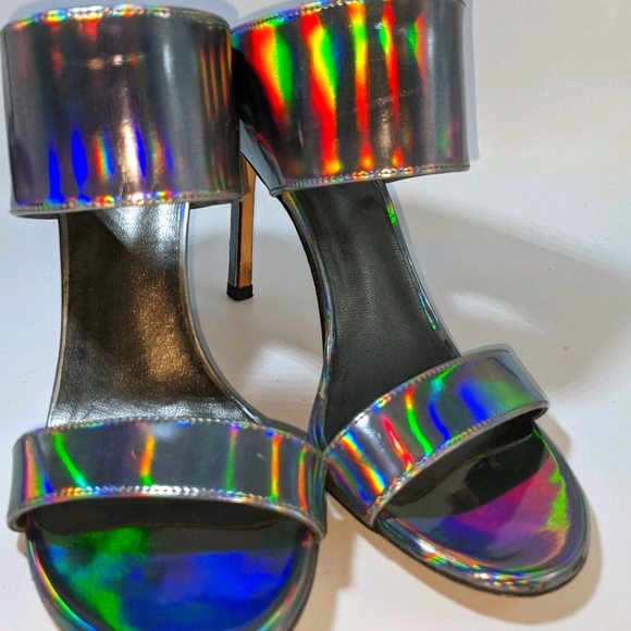 Stuart Weitzman iridescent slip-on sandals size 6m - Picture 2 of 9